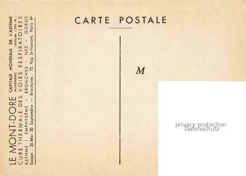 AK / Ansichtskarte  Le Mont-Dore 63 Puy-de-Dome Cure thermale des voies respiratoires Karikaturen Kuenstlerkarte