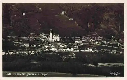 AK / Ansichtskarte  Agno Lago di Lugano TI Panorama