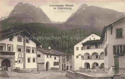 AK / Ansichtskarte  Unterschuls Schuls Scuol GR Markt Brunnen