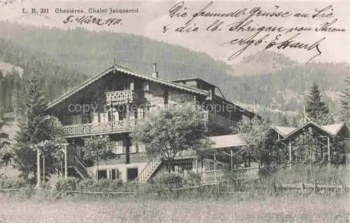 AK / Ansichtskarte  Chesieres Aigle VD Chalet Jacquerod