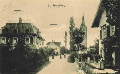 AK / Ansichtskarte  St Pelagiberg Bischofszell TG Kurhaus Pfarrhaus Kirche