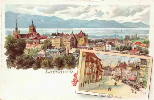 AK / Ansichtskarte  LAUSANNE VD Panorama Place St Francois