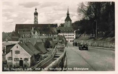 AK / Ansichtskarte  Landsberg Lech Bayern Blick von der Bergstrasse auf den Schmalzturm