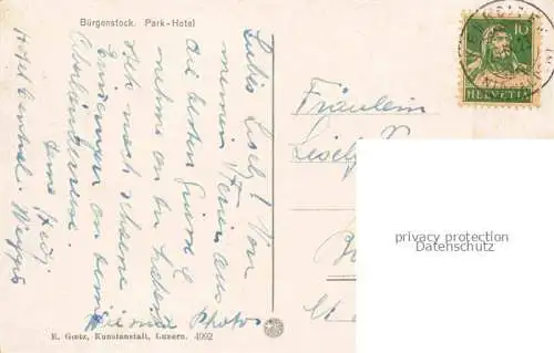 AK / Ansichtskarte  Buergenstock Vierwaldstaettersee NW Park Hotel