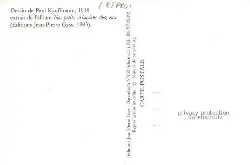 AK / Ansichtskarte  Kauffmann P. Alsace Elsass Kuenstlerlitho Les baisers du Nouvel An