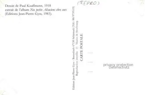 AK / Ansichtskarte  Kauffmann P. Alsace Elsass Kuenstlerlitho Les baisers du Nouvel An 