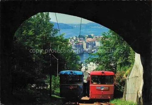 AK / Ansichtskarte  Zahnradbahn Standseilbahn Furniculaire Rack Railway-- Bergen Norway Floibanen