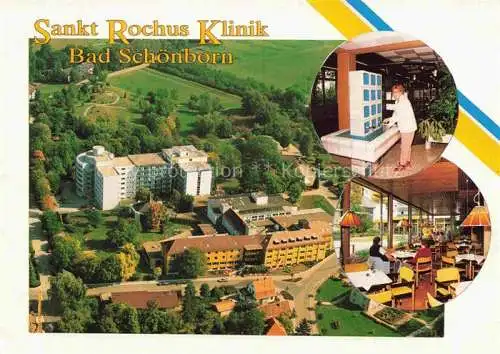 AK / Ansichtskarte  Bad Schoenborn Sankt Rochus Klinik Luftbild Speisesaal