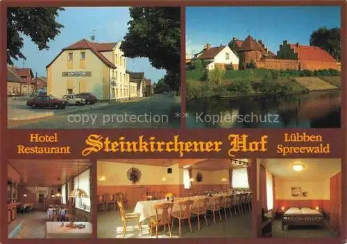 AK / Ansichtskarte  Luebben Spreewald Hotel Restaurant Steinkirchener Hof Saal Gastraum Fremdenzimmer