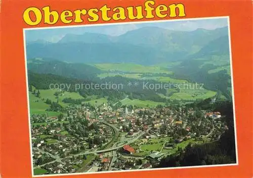 AK / Ansichtskarte  Oberstaufen Panorama Schrothkurort mit Rindalphorn und Hochgrat