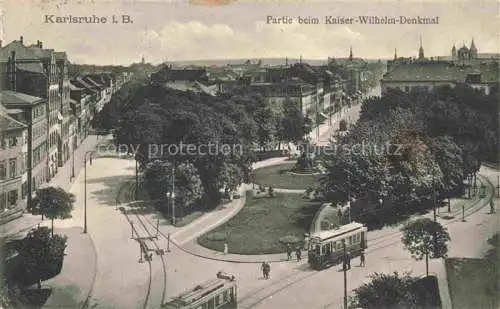 AK / Ansichtskarte  KARLSRUHE Baden Partie beim Kaiser Wilhelm Denkmal