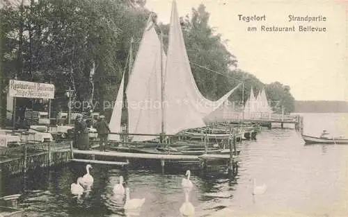 AK / Ansichtskarte  Tegelort Berlin Strandpartie am Restaurant Bellevue