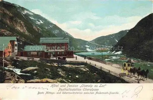 AK / Ansichtskarte  Oberalpsee UR Hotel Pension Oberalp au Lac