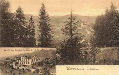 AK / Ansichtskarte  Schonach Schwarzwald Panorama Gasthof zum Rebstock