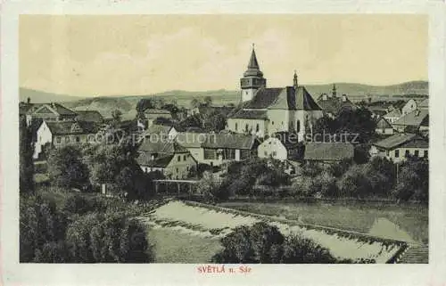 AK / Ansichtskarte  Svetla nad Sazavou Swietla Sasau CZ Panorama Kirche