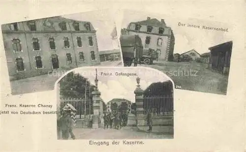 AK / Ansichtskarte  Chanzy Caserne REIMS 51 Franz Kaserne Eingen Franz Gefangene Innerer Kasernenhof