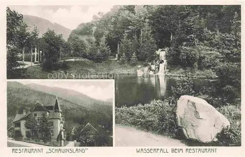 AK / Ansichtskarte  Guentersthal Guenterstal FREIBURG Baden Wasserfall beim Restaurant Schauinsland