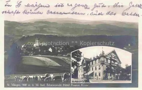 AK / Ansichtskarte  St Maergen Hotel Pension Krone Panorama