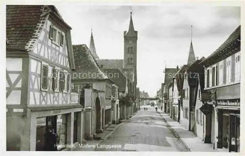 AK / Ansichtskarte  Hassloch Pfalz Mittlere Langgasse