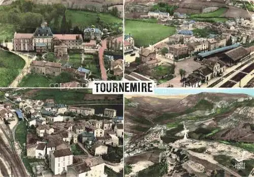 AK / Ansichtskarte  Tournemire Millau 12 Aveyron Le Pensionnat Notre Dame Quartier de la Gare Vue generale aerienne La Croix de Grepounac