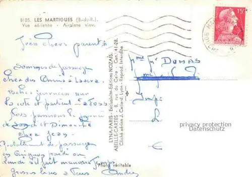 AK / Ansichtskarte  Les Martigues Vue aerienne 