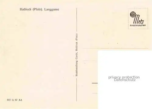 AK / Ansichtskarte  Hassloch Pfalz Langgasse
