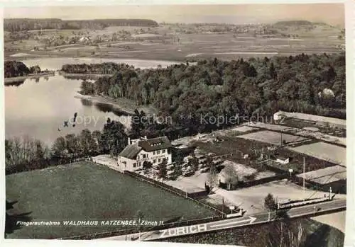 AK / Ansichtskarte  ZueRICH  ZH Waldhaus Katzensee Fliegeraufnahme