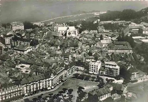 AK / Ansichtskarte  Thonon-les-Bains 74 Haute-Savoie La Place des Arts et le Port Vue aerienne