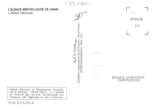 AK / Ansichtskarte  Hansi  Waltz J J Kuenstlerkarte Alsace Elsass Alsace Heureuse H. Floury Editeur
