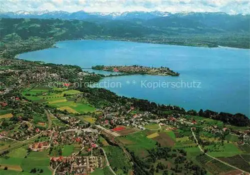 AK / Ansichtskarte  Enzisweiler Bodensee Bregenzer Bucht mit Insel Lindau Bad Schachen Alpenpanorama