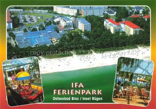 AK / Ansichtskarte  Binz Ruegen IFA Ferienpark Luftaufnahme Restaurant Terrasse