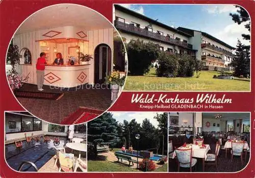 AK / Ansichtskarte  Gladenbach Wald-Kurhaus Wilhelm Rezeption Hallenbad Wassertreten Restaurant