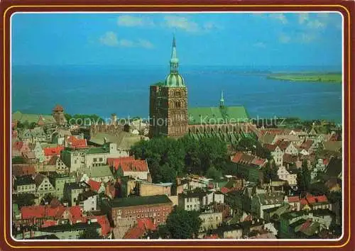 AK / Ansichtskarte  STRALSUND Panorama Blick ueber die Stadt auf die Nikolaikirche