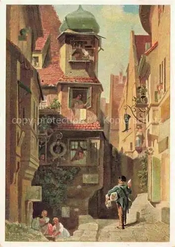 AK / Ansichtskarte  Spitzweg Carl Kuenstlerkarte Postbote