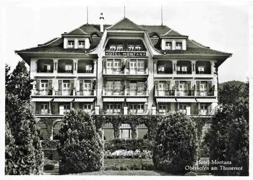 AK / Ansichtskarte  Oberhofen Thunersee BE Hotel Montana