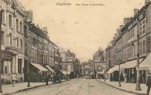 AK / Ansichtskarte  CHARLEVILLE -MEZIERES 08 Ardennes Rue Thiers et Grand Rue 