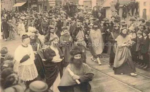 AK / Ansichtskarte  Bruges  BRUGGE Belgie Procession du St Sang Jesus parmi les Docteurs