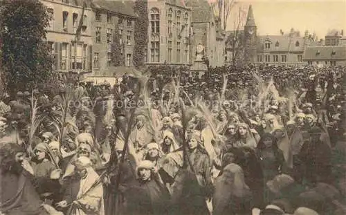 AK / Ansichtskarte  Bruges  BRUGGE Belgie Procession du St Sang Groupe chantant l'Hosannah