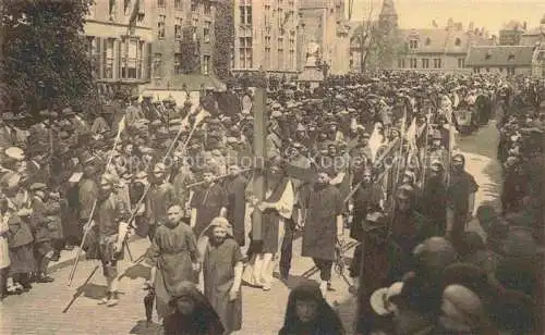 AK / Ansichtskarte  Bruges  BRUGGE Belgie Procession du St Sang Le Partement de la Croizt