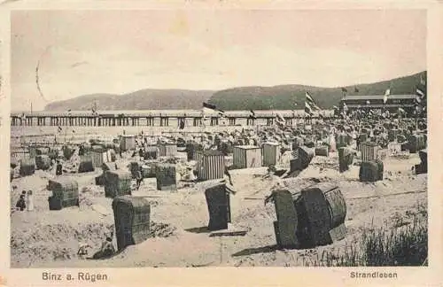 AK / Ansichtskarte  Binz Ruegen Strandpartie