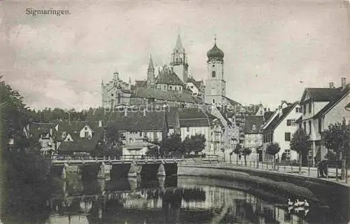 AK / Ansichtskarte  Sigmaringen BW Panorama Schloss