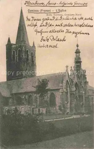 AK / Ansichtskarte  Comines-Warneton Belgie Eglise