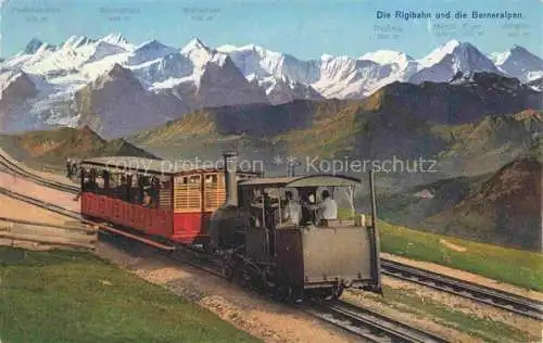 AK / Ansichtskarte  Rigi Kulm 1798m SZ Die Rigibahn mit Berneralpen