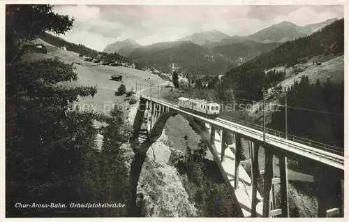 AK / Ansichtskarte  AROSA GR Chur Arosa Bahn Gruendjetobelbruecke