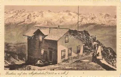 AK / Ansichtskarte  Mythen-Kulm 1903m Mythenkulm SZ Gasthaus auf dem Mythenboden