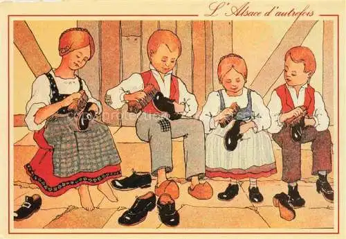 AK / Ansichtskarte  Hansi  Waltz J J Kuenstlerkarte Alsace Elsass Alsace autrefois