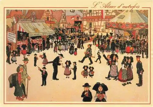 AK / Ansichtskarte  Hansi  Waltz J J Kuenstlerkarte Alsace Elsass Alsace autrefois