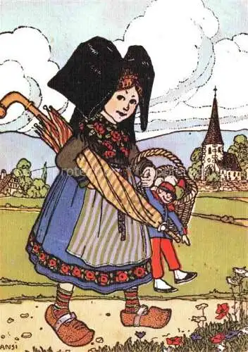 AK / Ansichtskarte  Hansi  Waltz J J Kuenstlerkarte Alsace Elsass Jai trauve au Marche beaucoup de bonnes choses