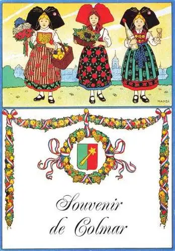 AK / Ansichtskarte  Hansi  Waltz J J Kuenstlerkarte Alsace Elsass Souvenir de Colmar