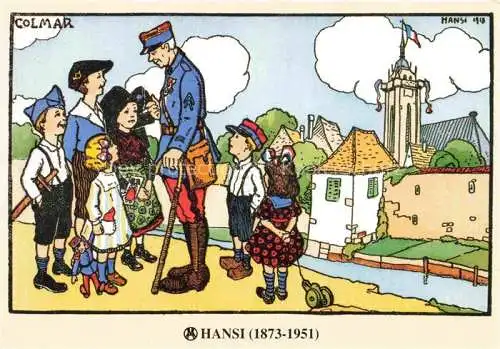 AK / Ansichtskarte  Hansi  Waltz J J Kuenstlerkarte Alsace Elsass Hansi a Colmar